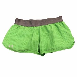 Under Armour Green Mesh Logo Shorts